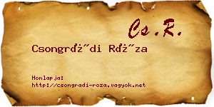 Csongrádi Róza névjegykártya
